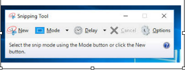 Snipping tool base interface