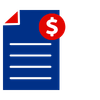 icon of a page with a money sign