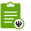 icon of a clipboard with W&L trident