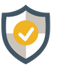 icon of a shield with a check mark