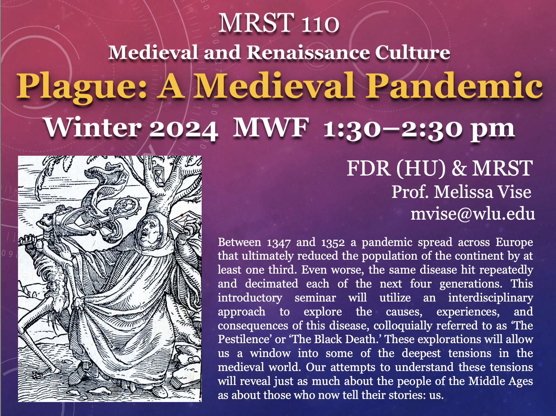 Course description for MRST 110 Medieval and Renaissance Culture
