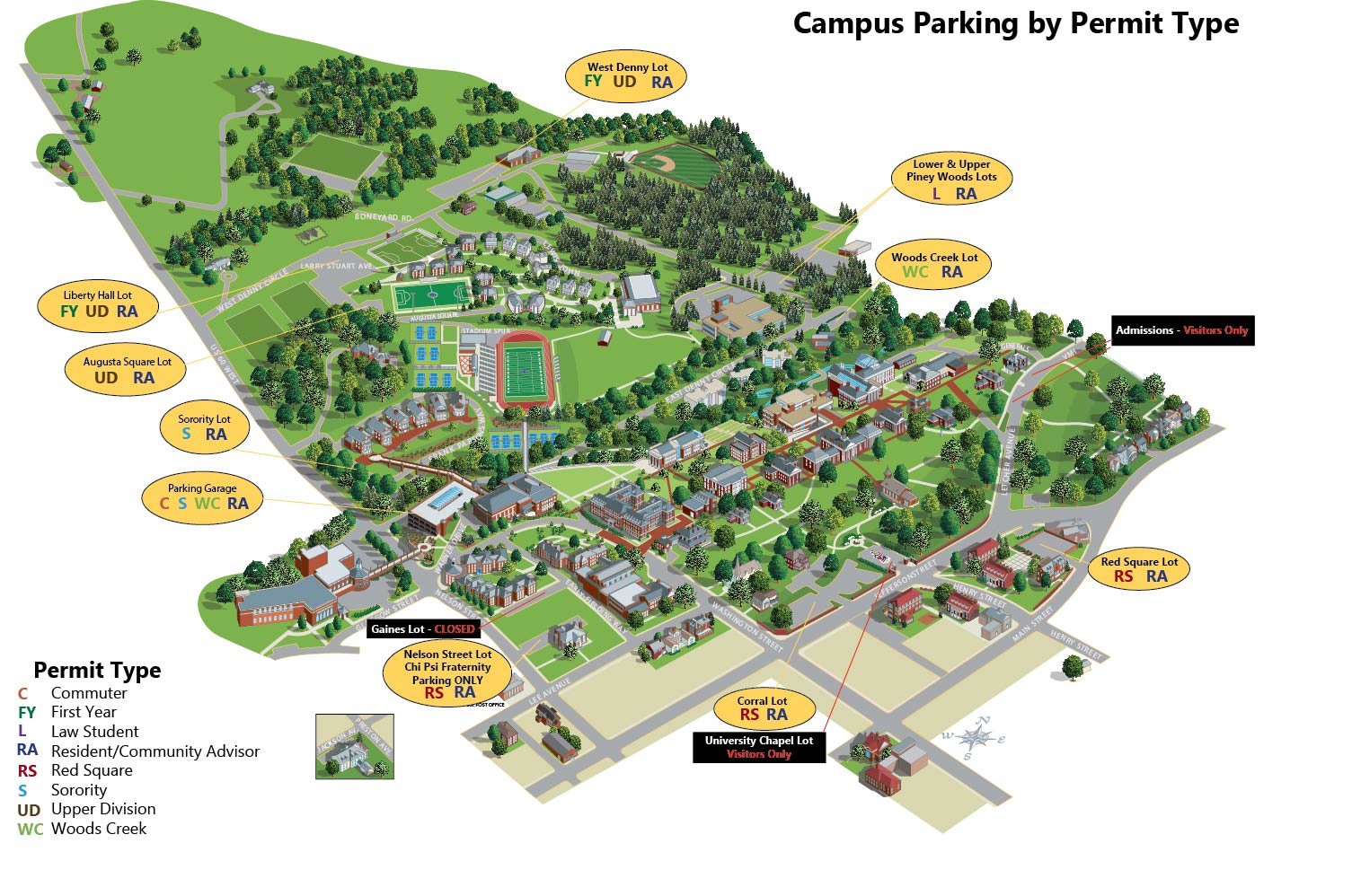 Campus Parking Map